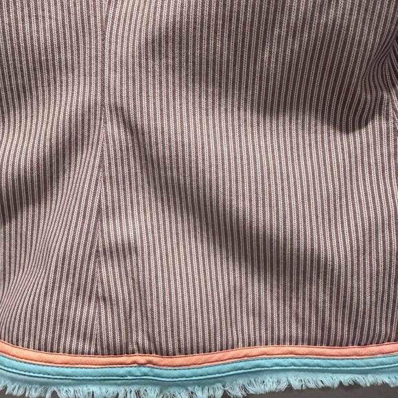 Intuitions Taupe Striped Blazer Jacket Size 8 Y2K - Picture 6 of 7